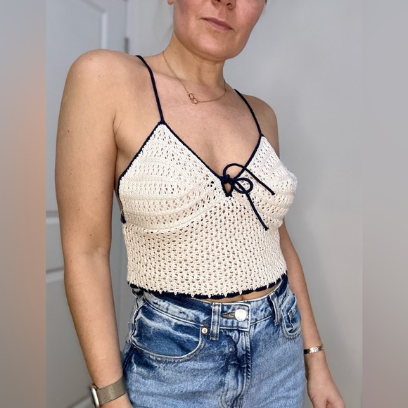 Crochet Knit Summer Beach Top - Picture 4 of 5